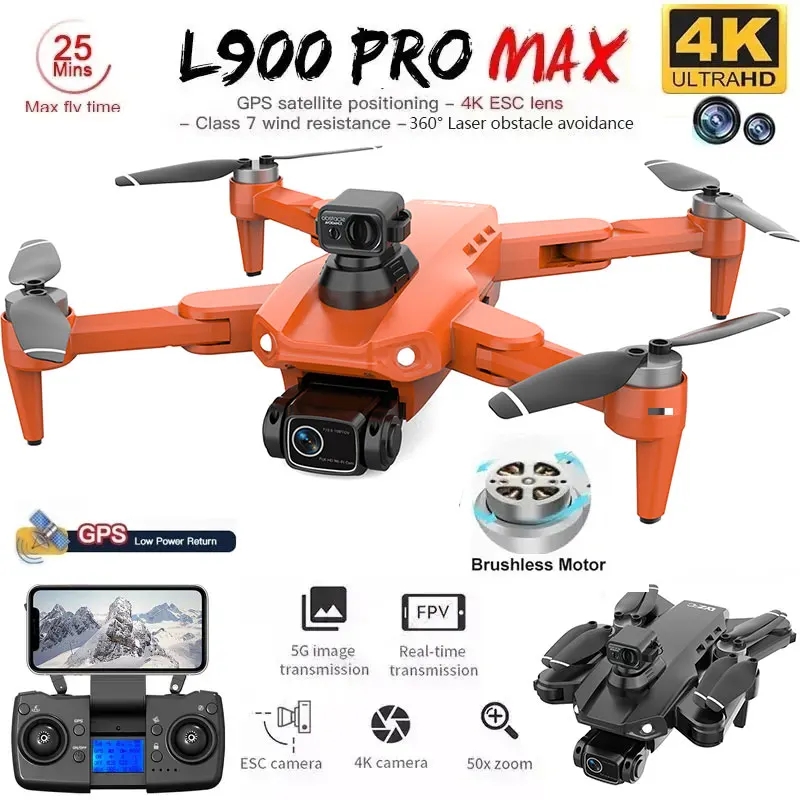 L900 Pro MAX GPS Drone 4K Prof - Rc Helicopter Case ulasan dan harga