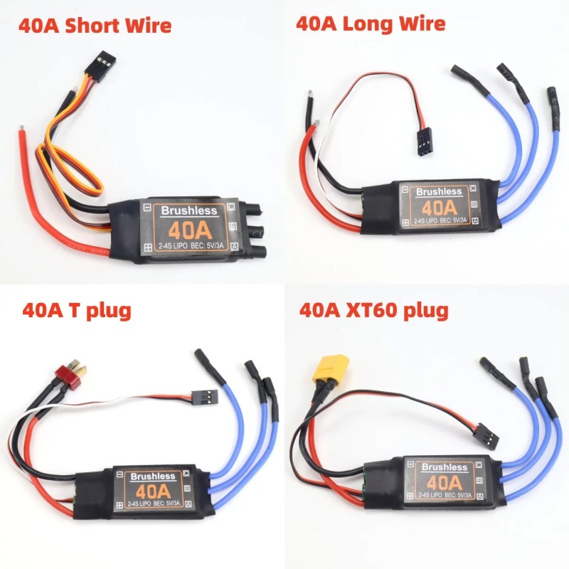 Brushless 40A ESC Speed Contro - Rc Helicopter Battery ulasan dan harga
